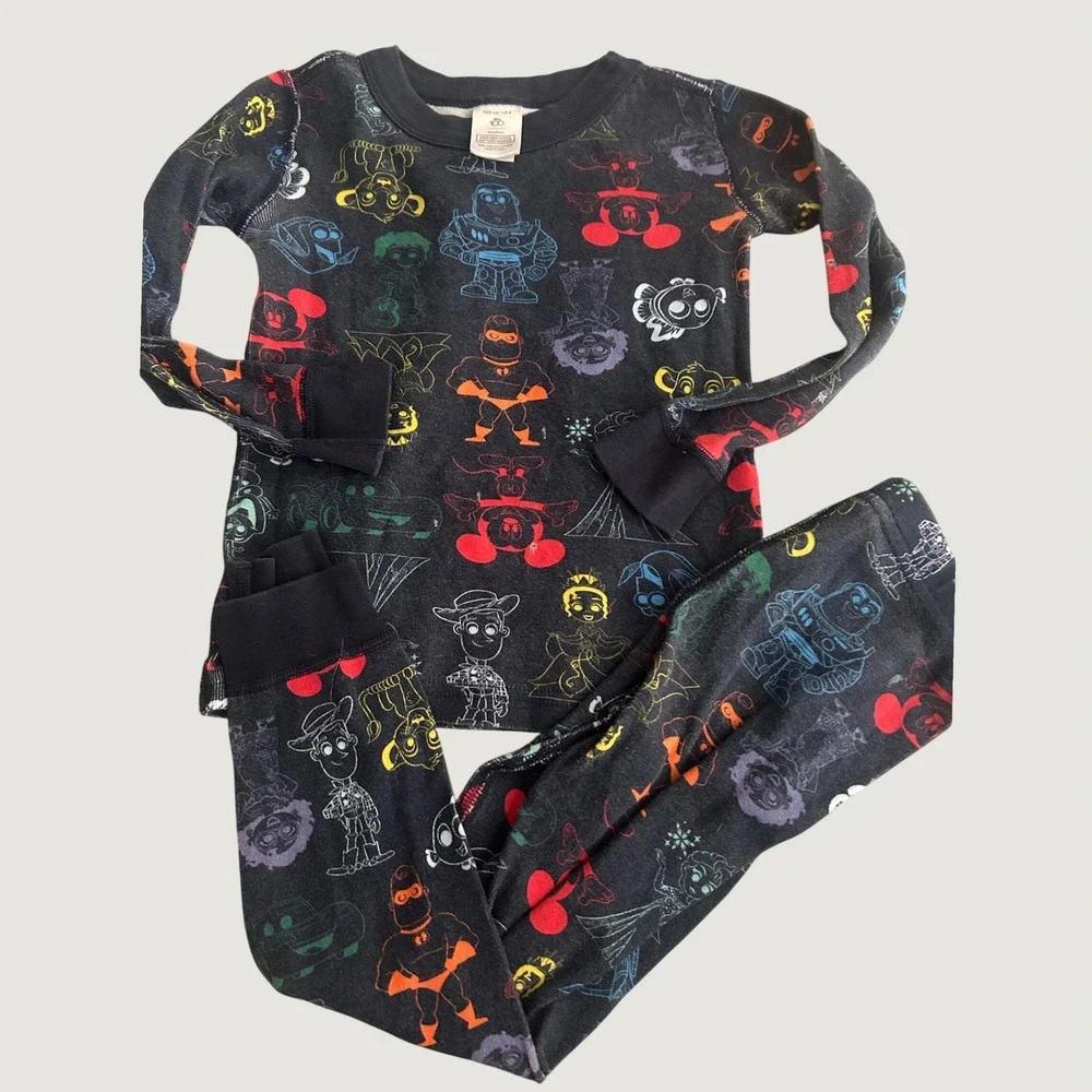Hanna Andersson Disney 100 Years Organic Cotton Pajamas Kids 4 Buzz Woody Mickey